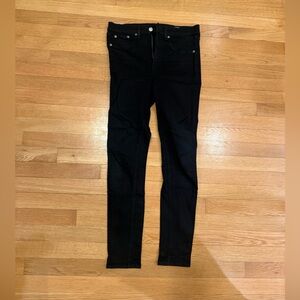 Rag & Bone High Rise Black Skinny Jeans Size 29